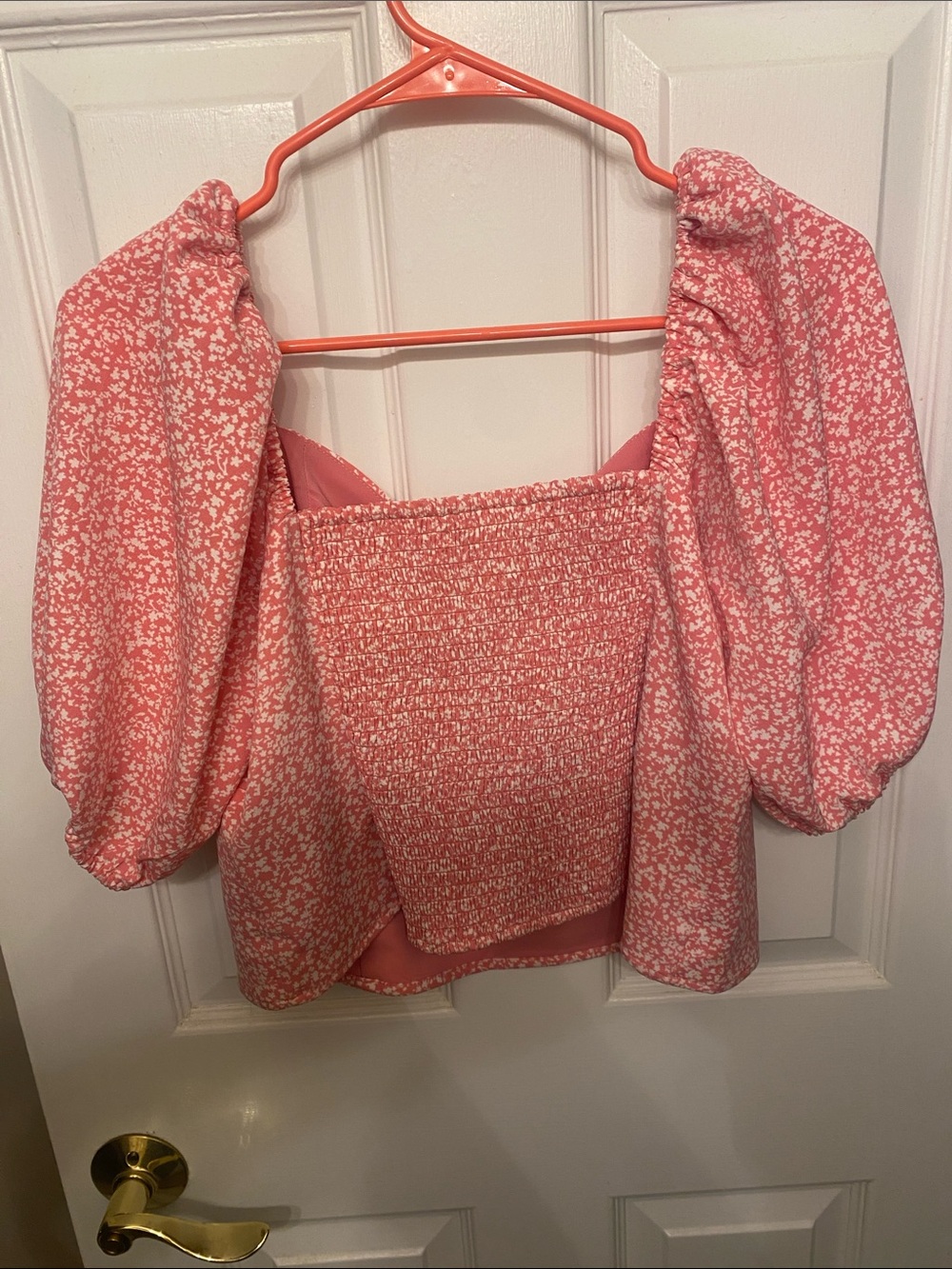 Abercrombie & Fitch Floral Puff-Sleeve Blouse cropped - Picture 2 of 2